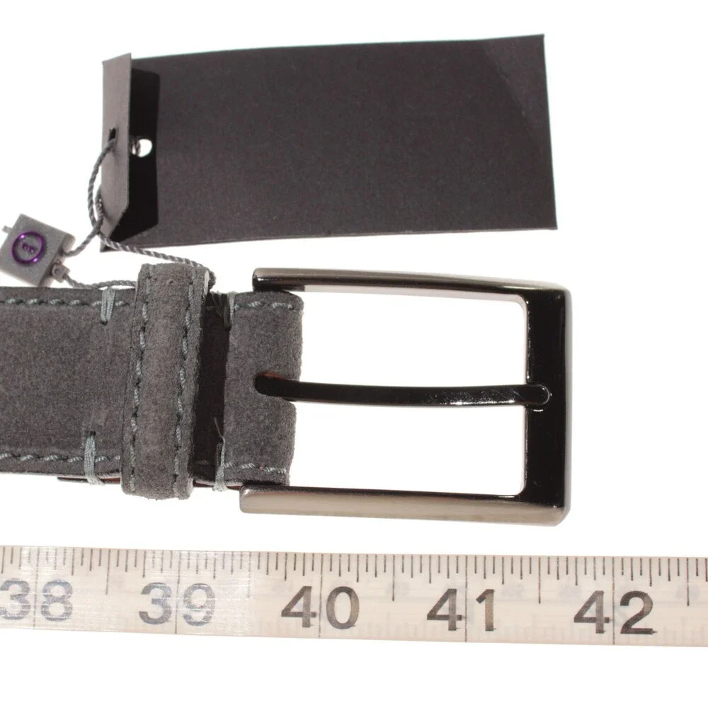 Trafalgar NWT Classic Belt Size 85 (34) in Solid Gray Suede Leather